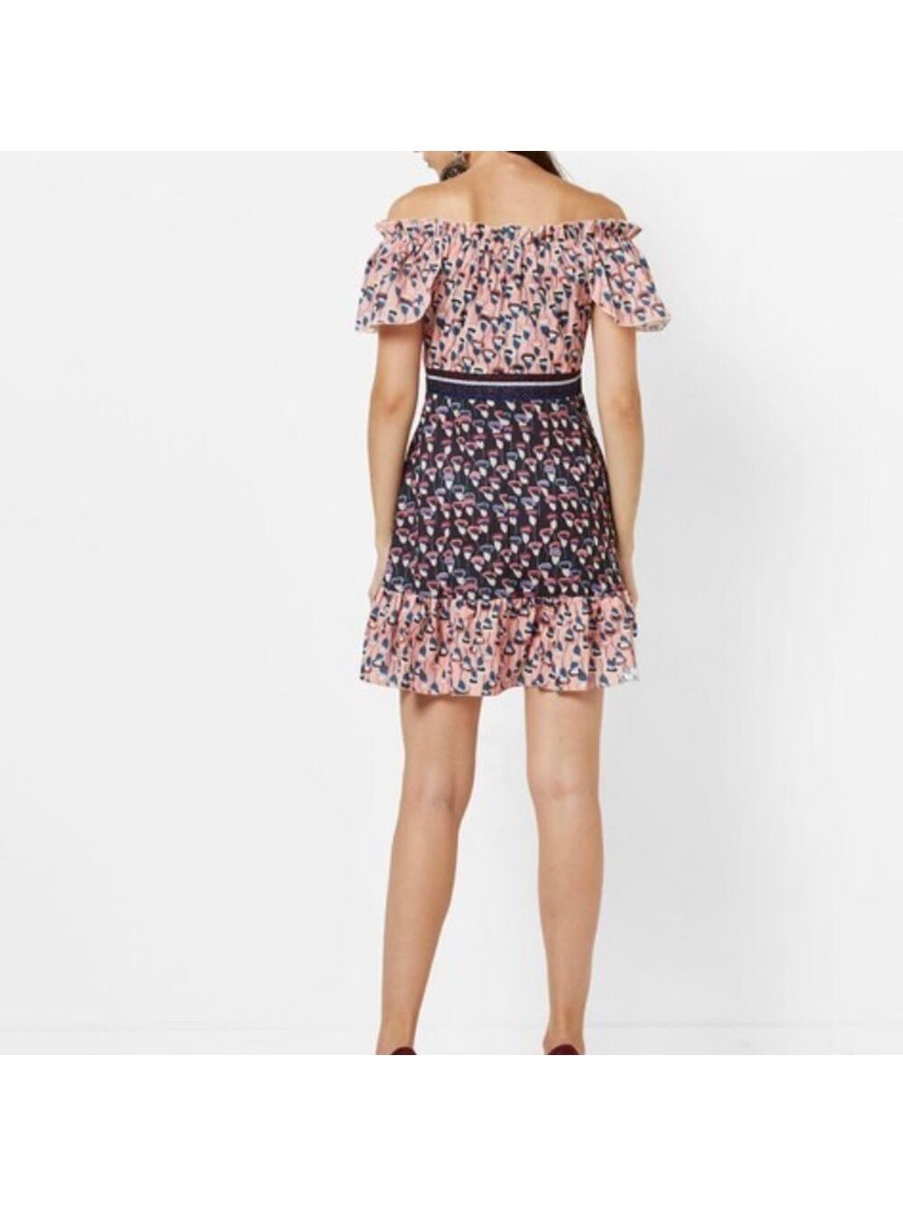 Coastal Cowgirl Trendyol Ruffle Maxi Dress Vacation Ready Flowy 40 Boho Chic - Picture 2 of 8